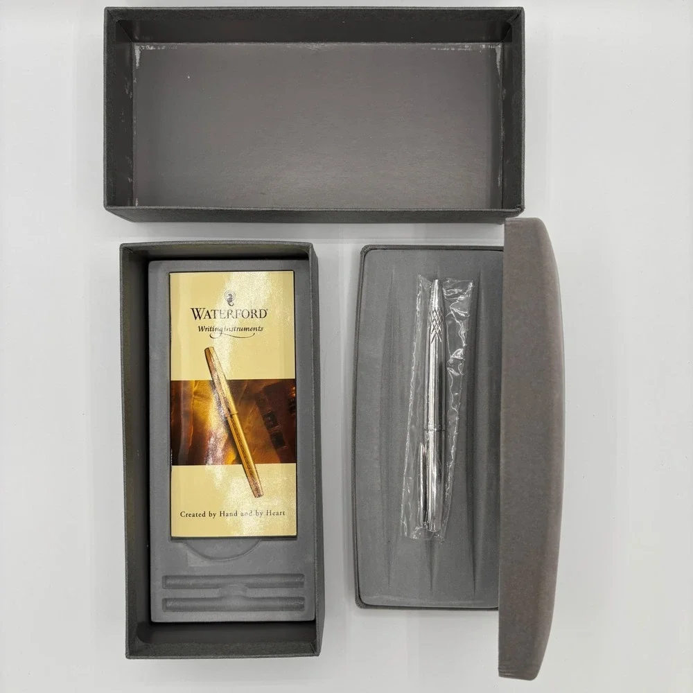 Waterford Lismore Silver Plated Ballpoint Pen W209LI Diamond Cut New in Box